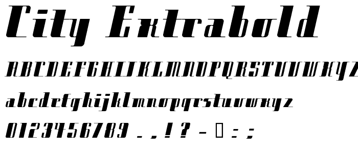City ExtraBold font